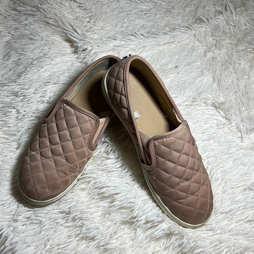 Pink slip on shoes